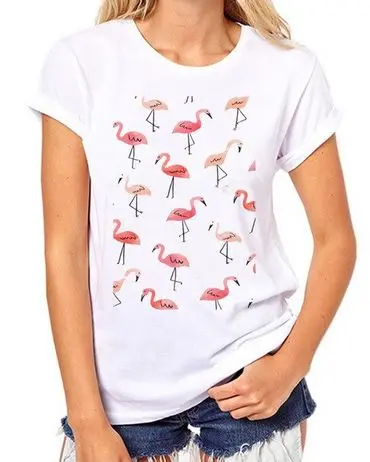 T-shirt Flamant Rose Groupe