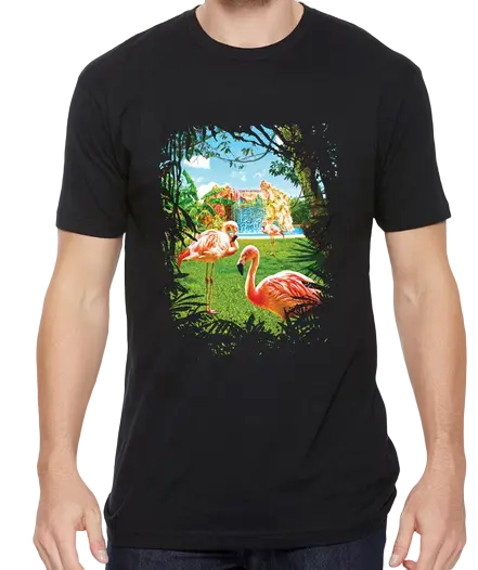 T-shirt Flamant Rose Homme Éden