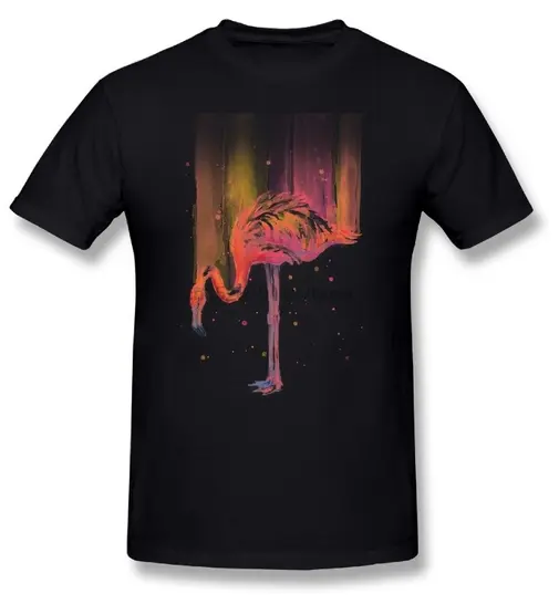 T-shirt Flamant Rose Homme Étoiles