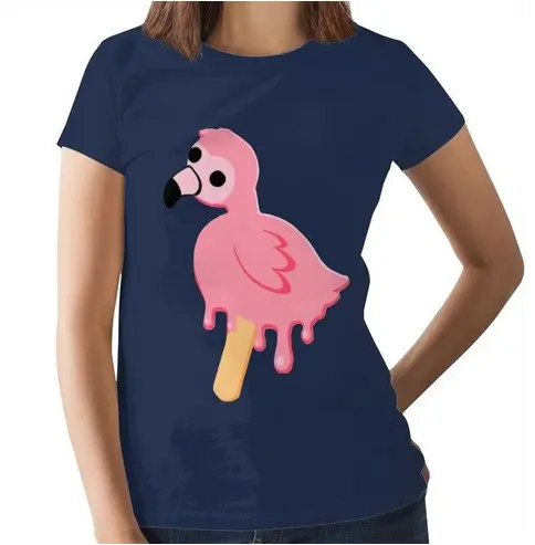 T-Shirt Flamant Rose pour Femme