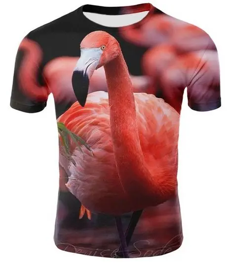 T-shirt Flamant Rose Réaliste Face