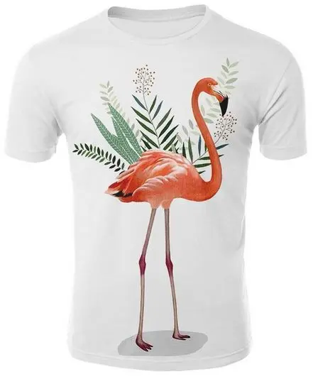 T-shirt Flamant Rose Réaliste Solo