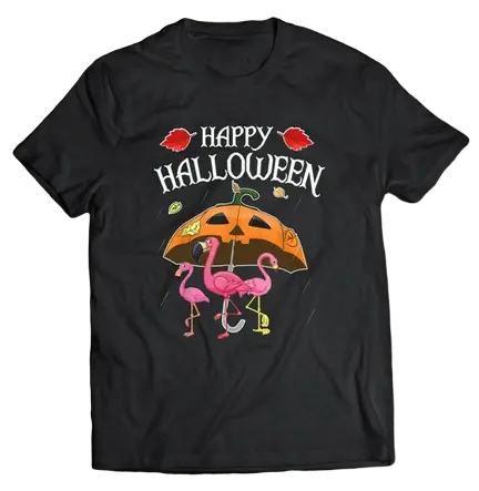 T-shirt homme avec Flamant Rose Halloween