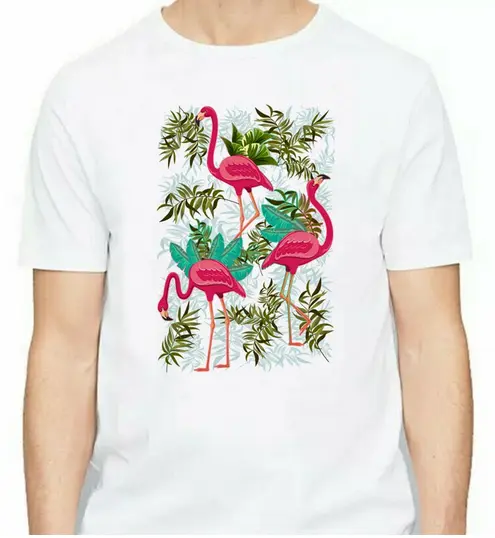 T-shirt Homme Flamant Rose Trio