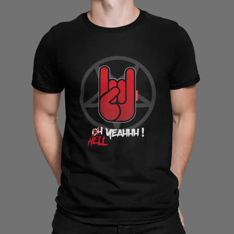 T-shirt Homme Oh Yeahhh  "Hell Yeahhh !" Metal Horns