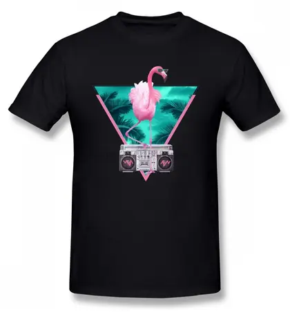 T-shirt Motif Flamant Rose Music