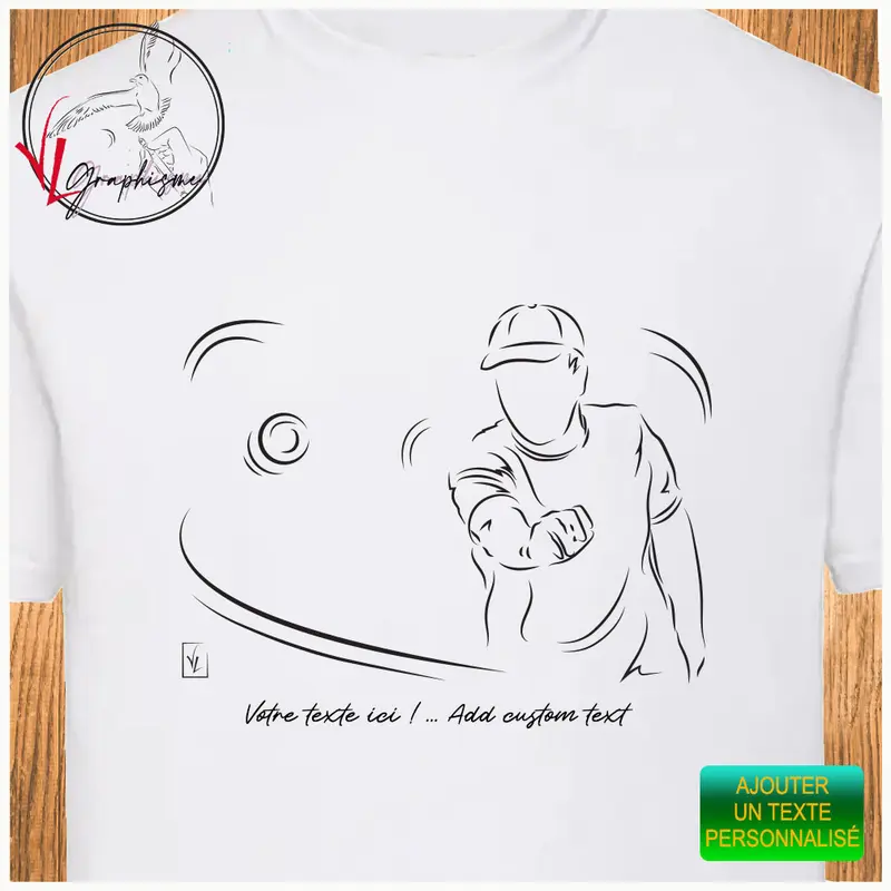 T-Shirt Pétanque Coton - Personnalisable