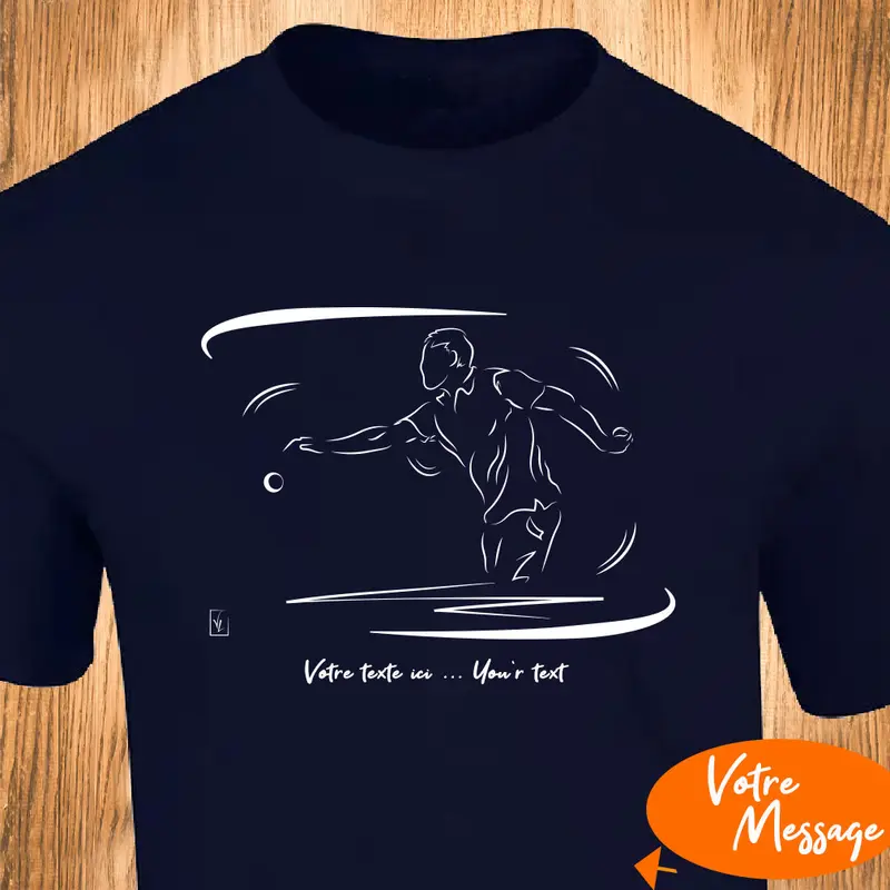 T-Shirt Pétanque Sport Coton - Personnalisable
