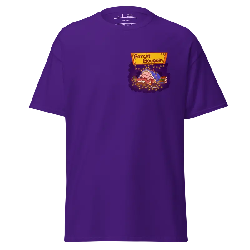 T-shirt Porcin Bouquin - couleurs foncées