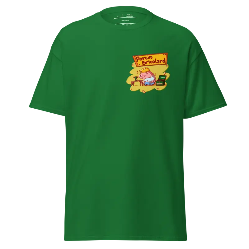 T-shirt Porcin Bricolard - couleurs vives