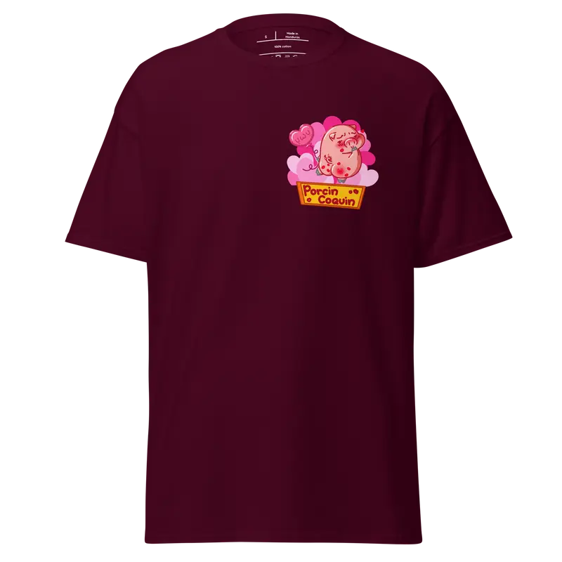 T-shirt Porcin Coquin - couleurs foncées