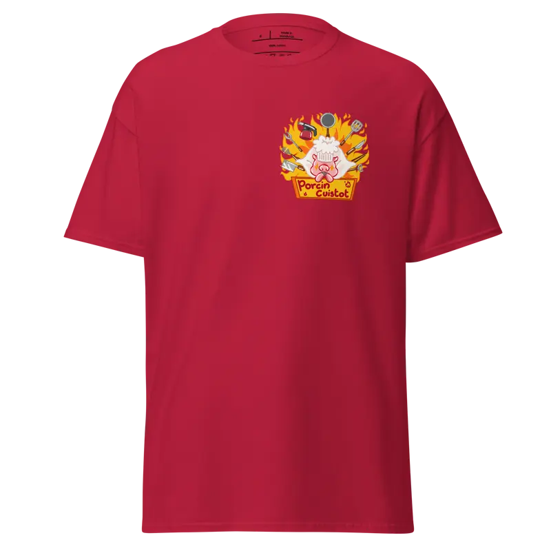 T-shirt Porcin Cuistot - couleurs vives