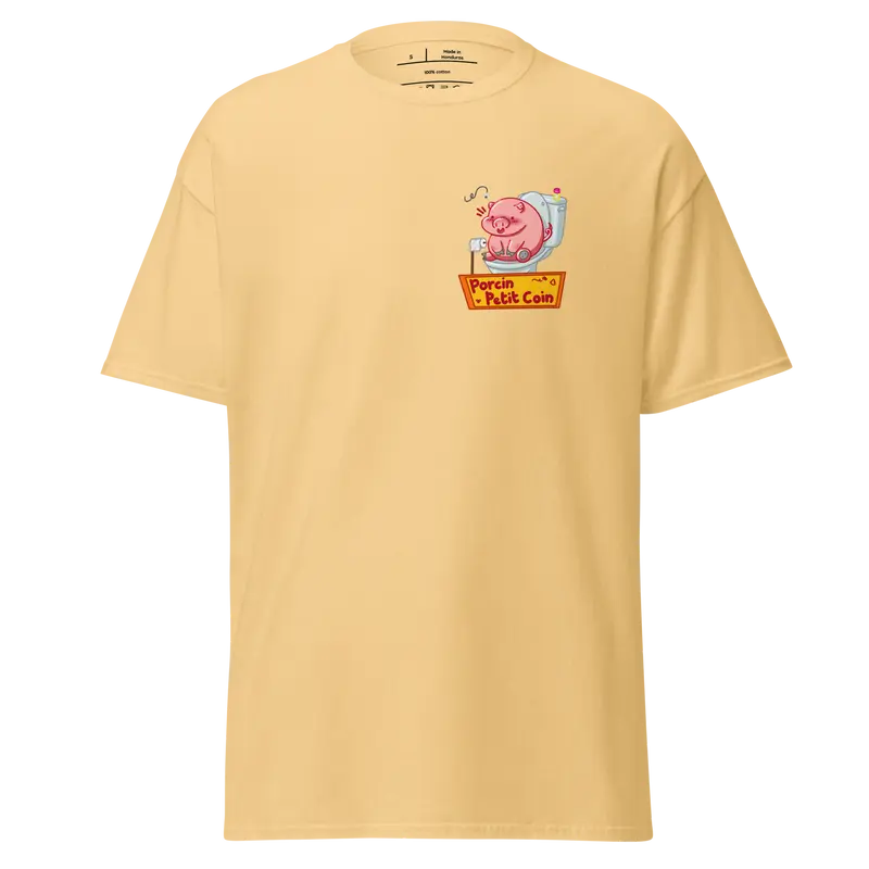 T-shirt Porcin Petit Coin - couleurs claires