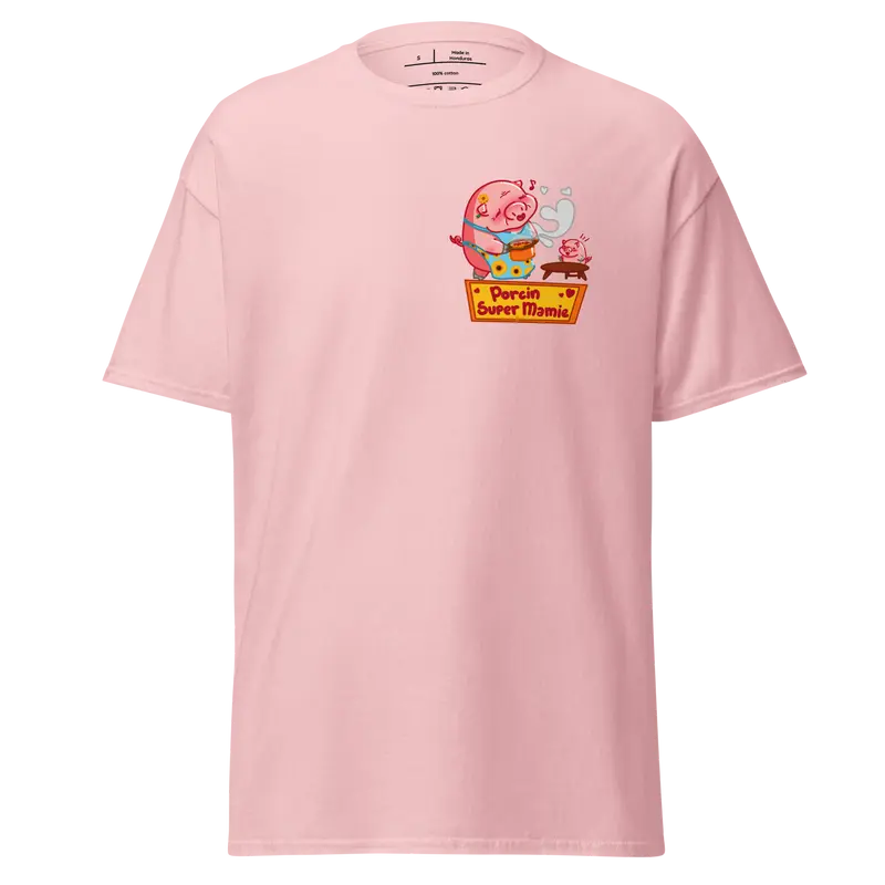 T-shirt Porcin Super Mamie - couleurs claires
