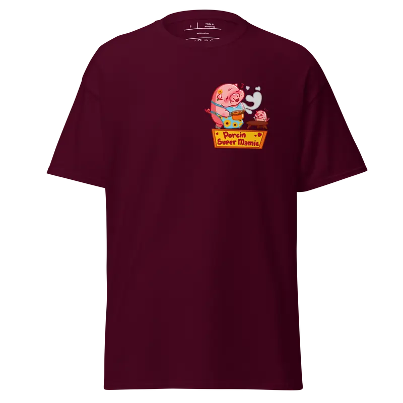 T-shirt Porcin Super Mamie - couleurs foncées