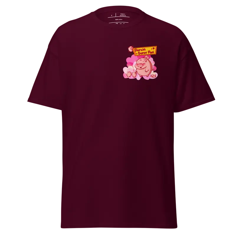 T-shirt Porcin Super Papi - couleurs foncées
