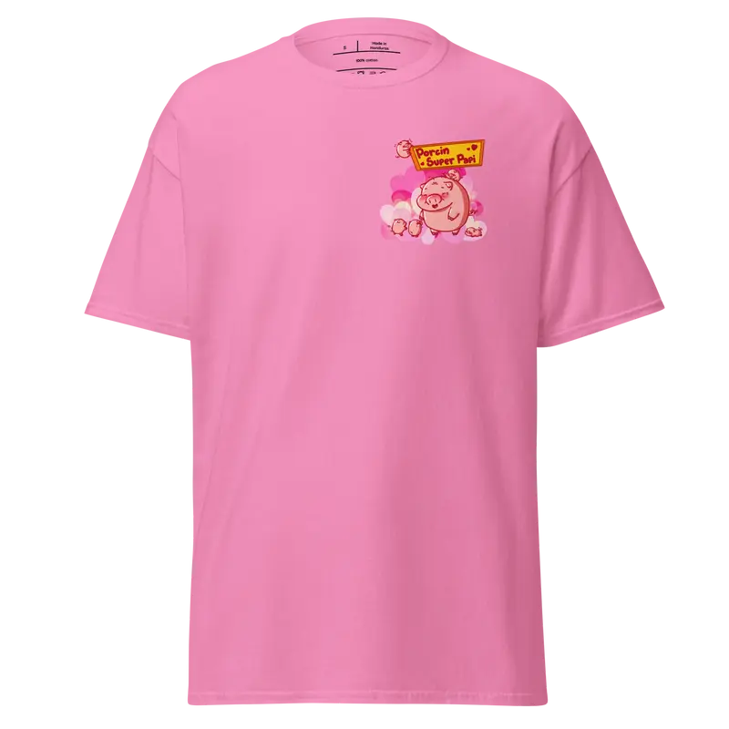 T-shirt Porcin Super Papi - couleurs vives