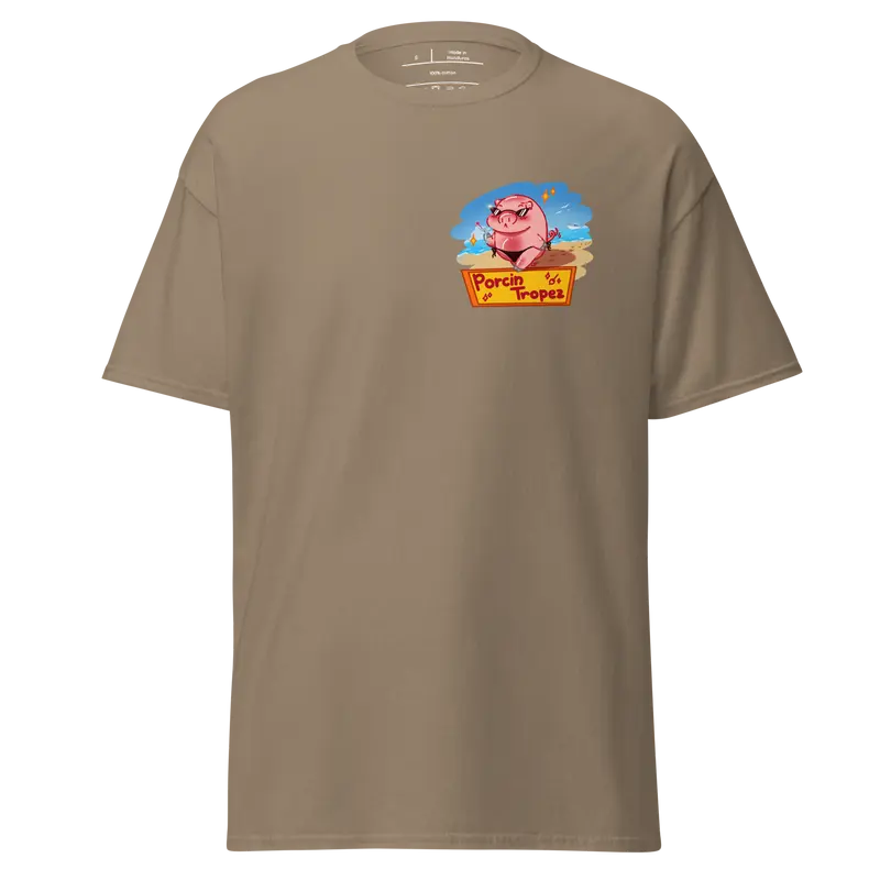 T-shirt Porcin Tropez - couleurs foncées