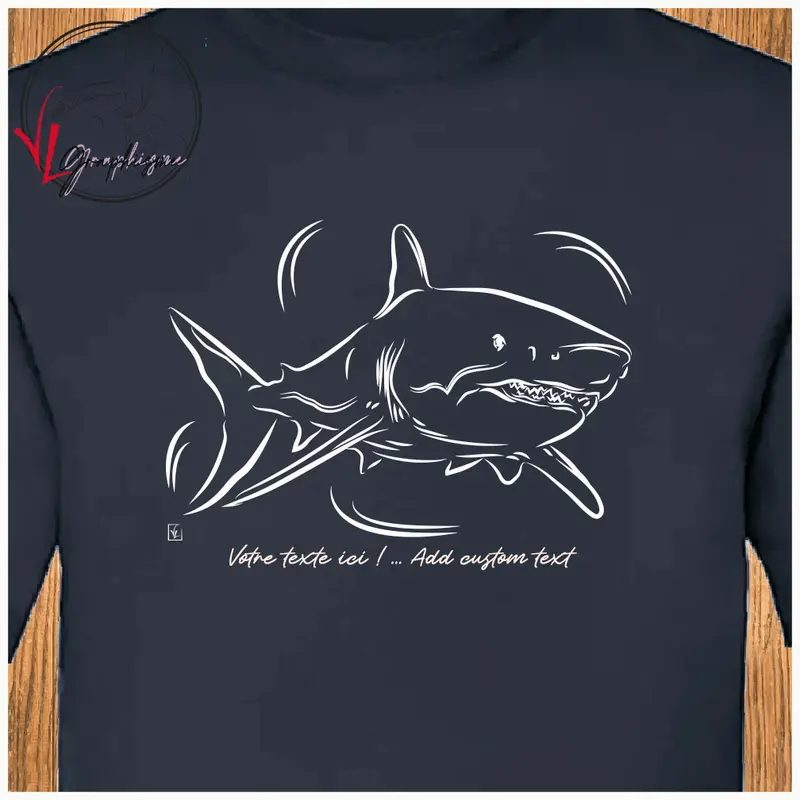 T-Shirt Requin Blanc