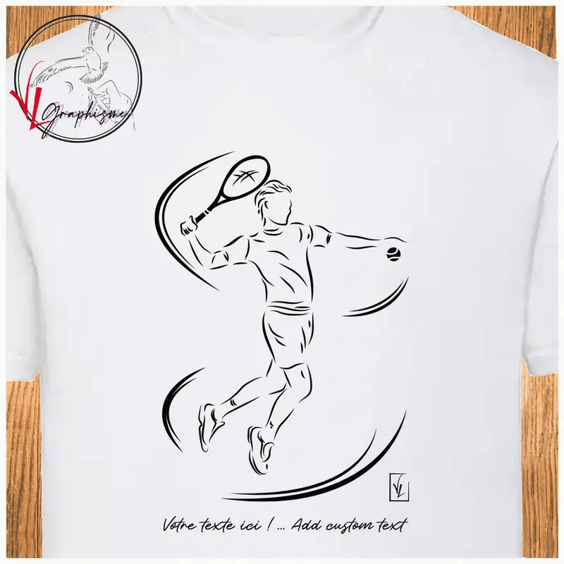 T-Shirt Tennis Smash - Personnalisable