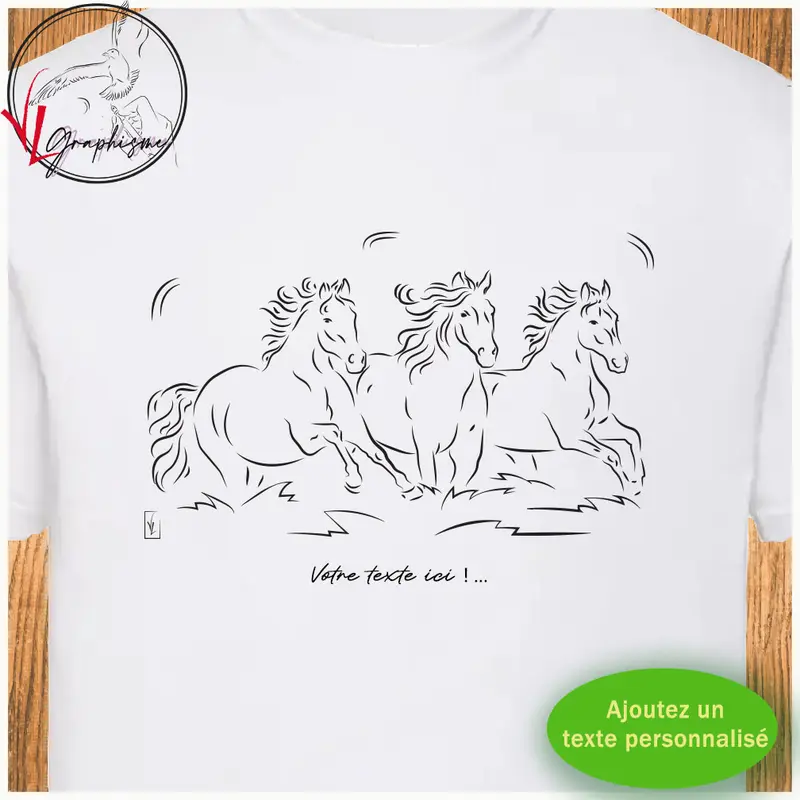 T-Shirt Troupeau chevaux