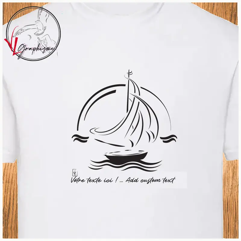 T-Shirt Voilier coucher soleil