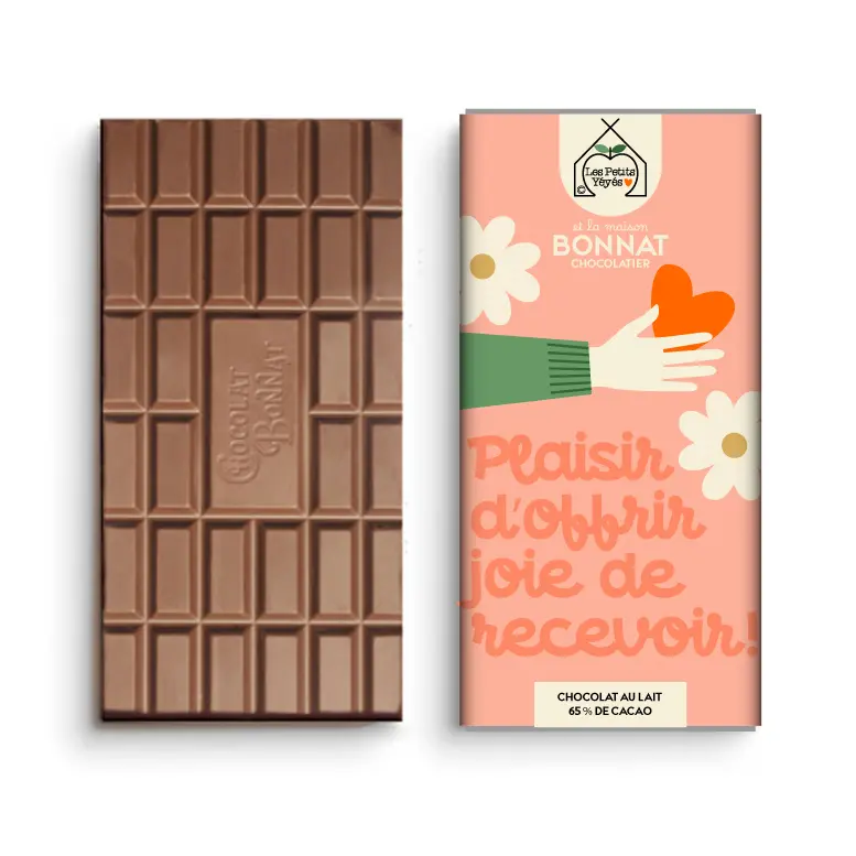 tablette de Chocolat - Plaisir d'offrir, Joie de recevoir!