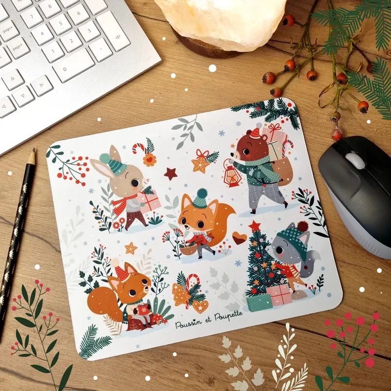 TAPIS DE SOURIS DE NOEL "PETITS FLOCONS"
