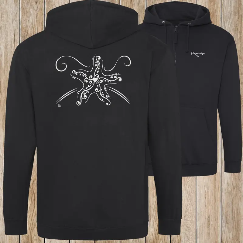 Tatoo d'une Etoile de mer sur une Veste zip - Personnalisable - VGL