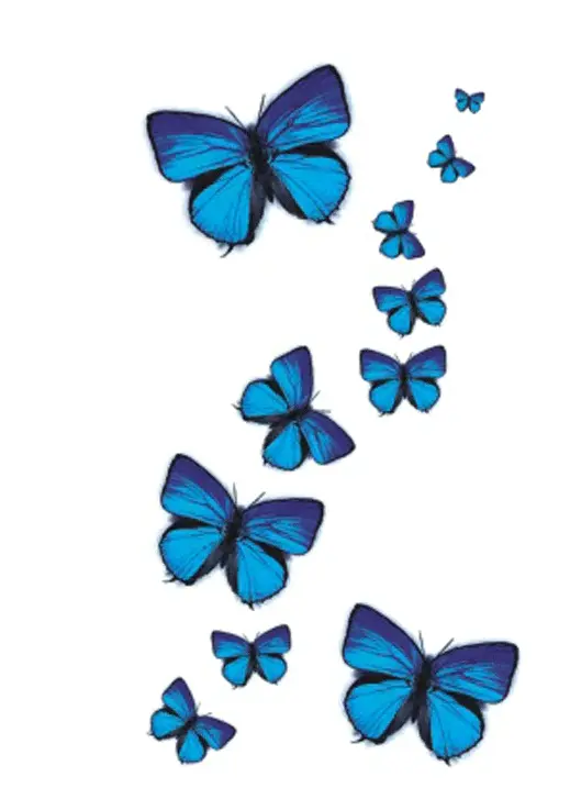 Tatouage Papillon Bleu