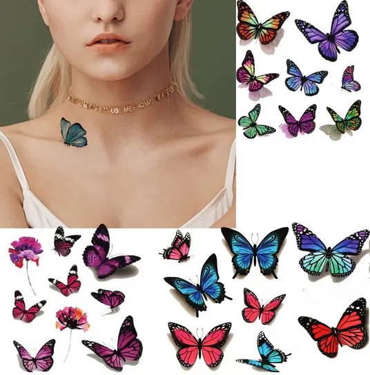 Tatouage Papillon Cou