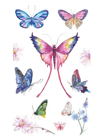 Tatouage Papillon Couleurs