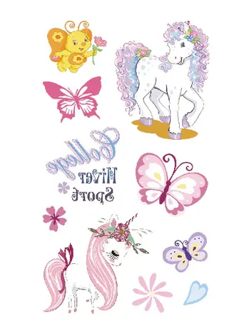 Tatouage Papillon et Licorne