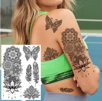 Tatouage Papillon Fleur de Lotus