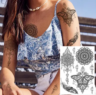 Tatouage Papillon Mandala