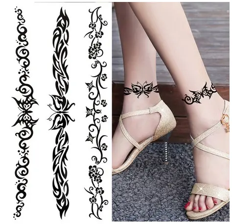 Tatouage Papillon Noir pour Cheville