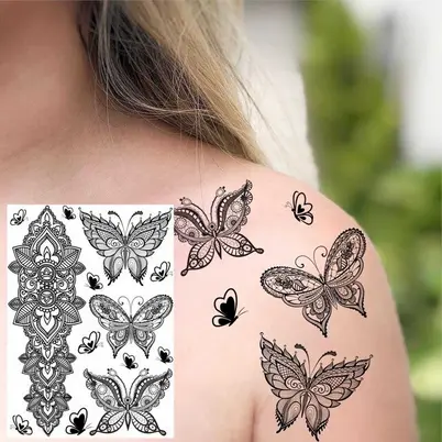 Tatouage Papillon Oriental