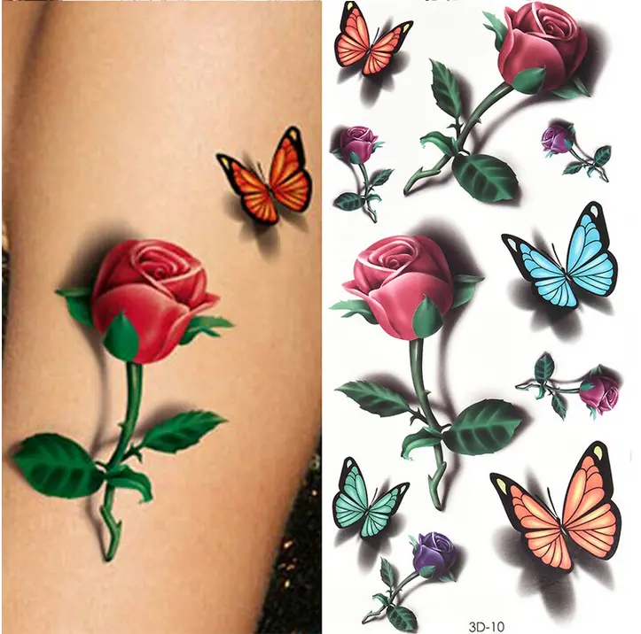 Tatouage Papillon Rose