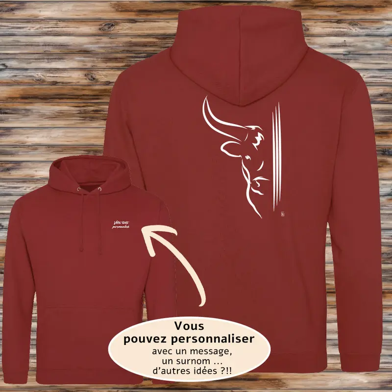 Taureau 3 Traits Graphisme sur Sweat-shirt