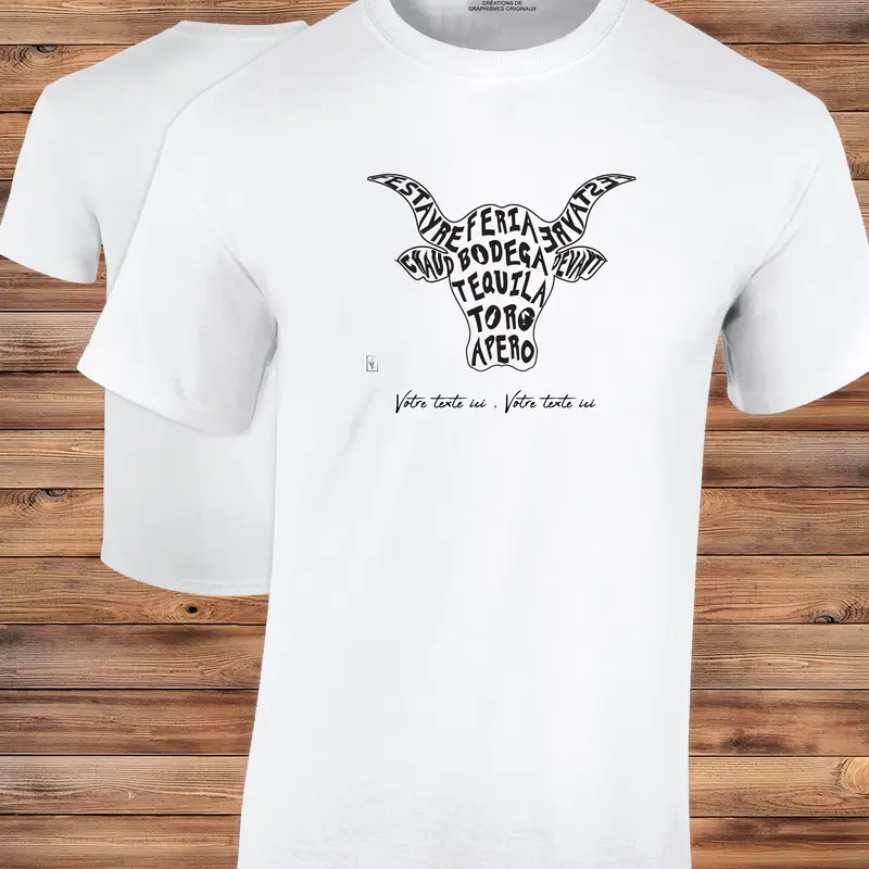 Taureau bodega Graphisme sur T-shirt