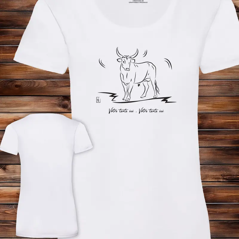 Taureau Camargue Graphisme sur T-shirt