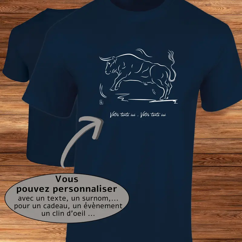Taureau Course Graphisme sur T-shirt