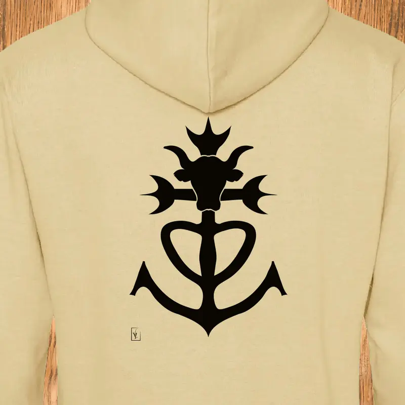Taureau & Croix de Camargue Graphisme sur Sweat-Shirt