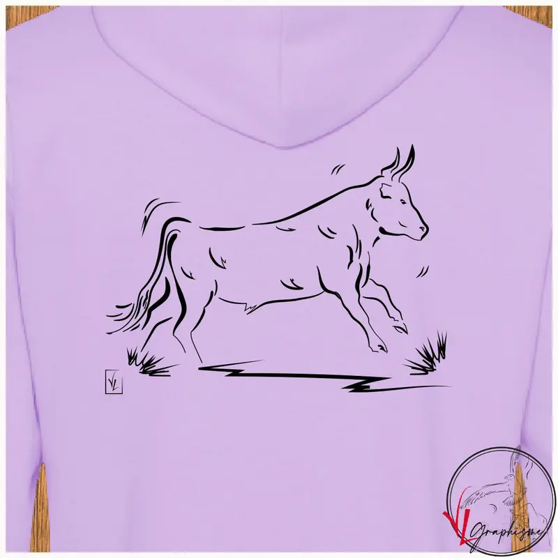 Taureau de Camargue Graphisme sur Sweat-shirt
