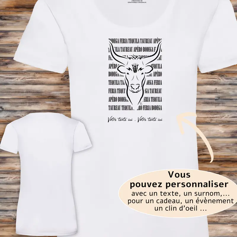Taureau Féria Graphisme sur T-shirt