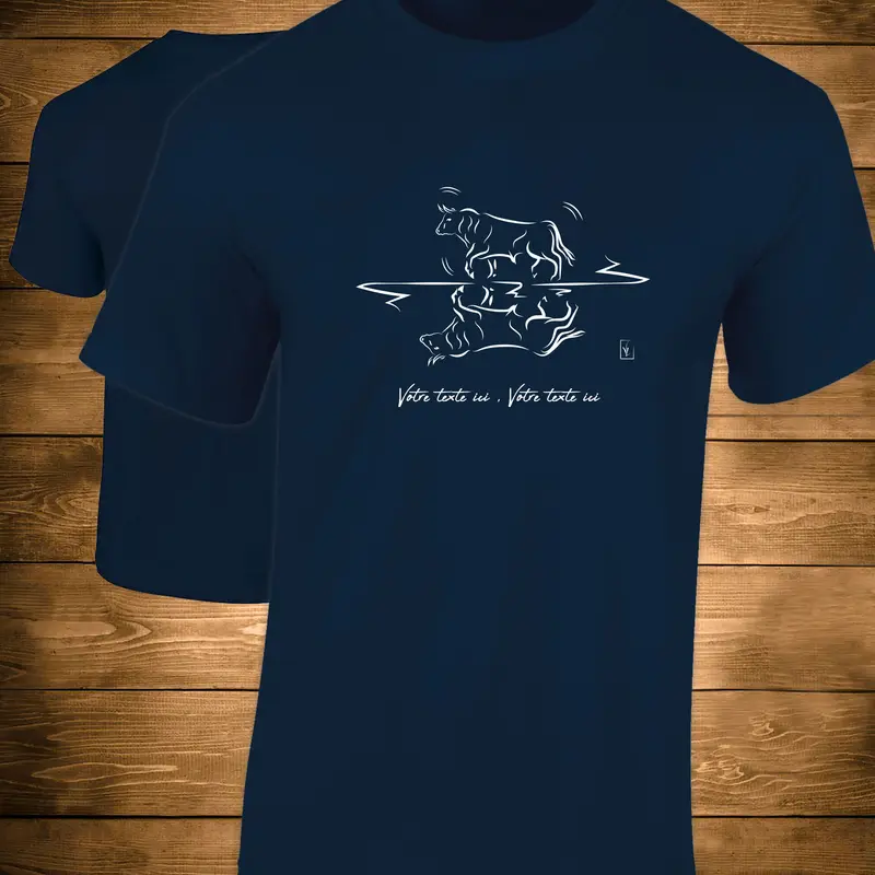 Taureau reflet Graphisme sur T-Shirt