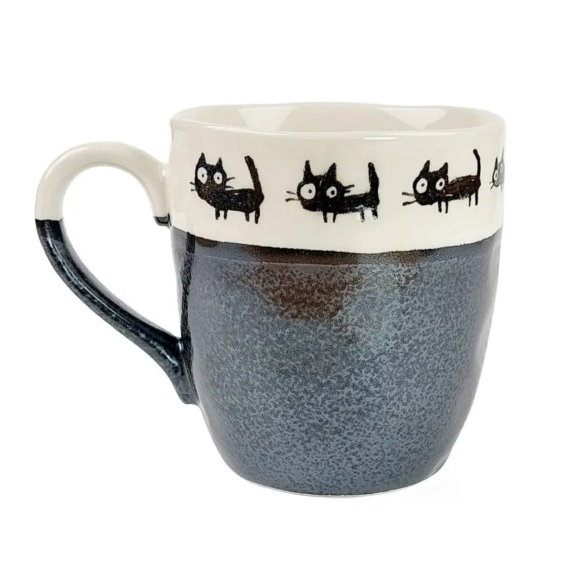 Taza Japonesa Gato Negro