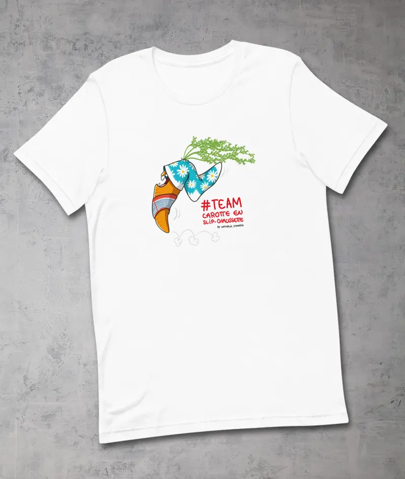 Team Carotte en Slip-Chaussette by Nathalie Jomard - T-shirt premium unisexe à col rond