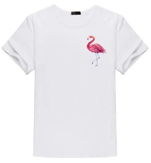 Tee shirt Flamant Rose Blanc