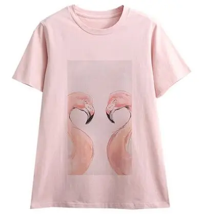 Tee-shirt Flamant Rose Femme Amies